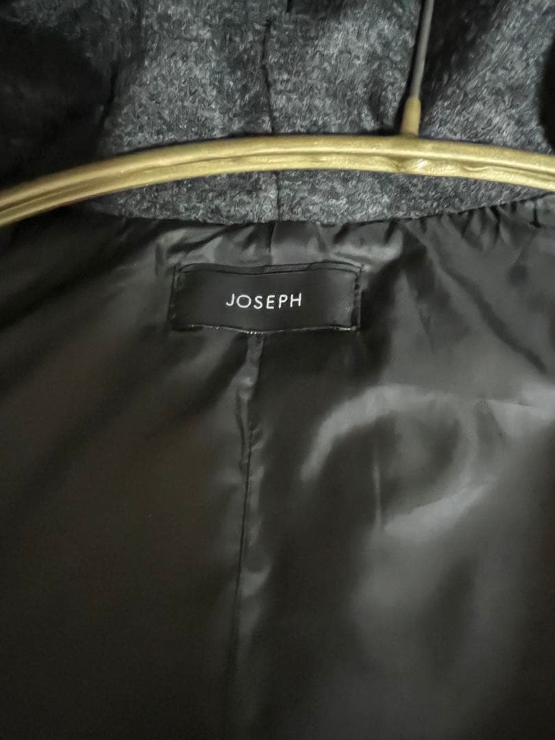 JOSEPH フード付きダウンベスト グレー　秋冬 美品