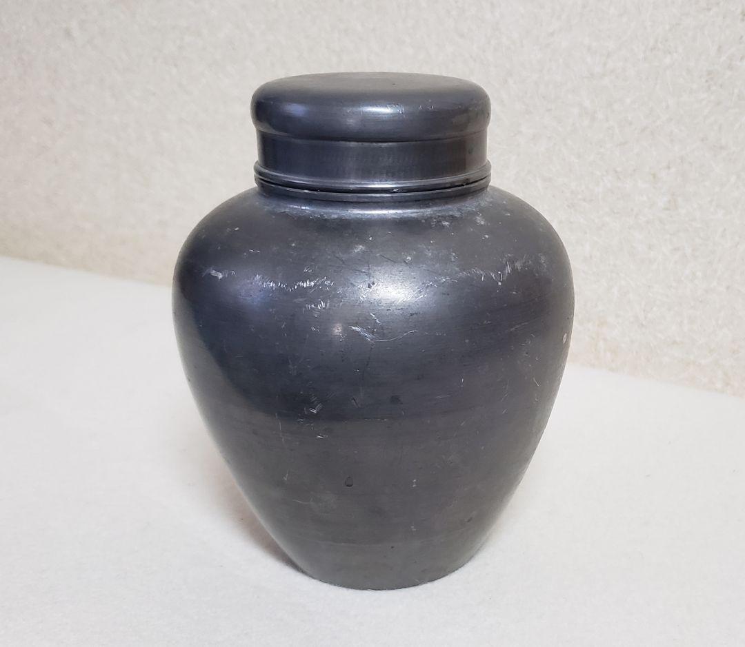 乾茂號造 錫製 茶入 茶心壷 茶道具 煎茶道具