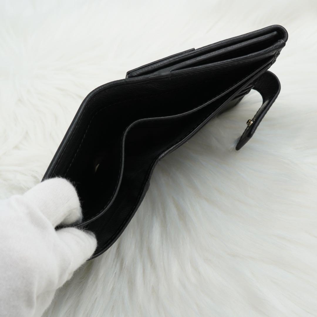 未使用品　GUCCI グッチ　二つ折り財布　レザー×キャンバス　GG柄　ブラック