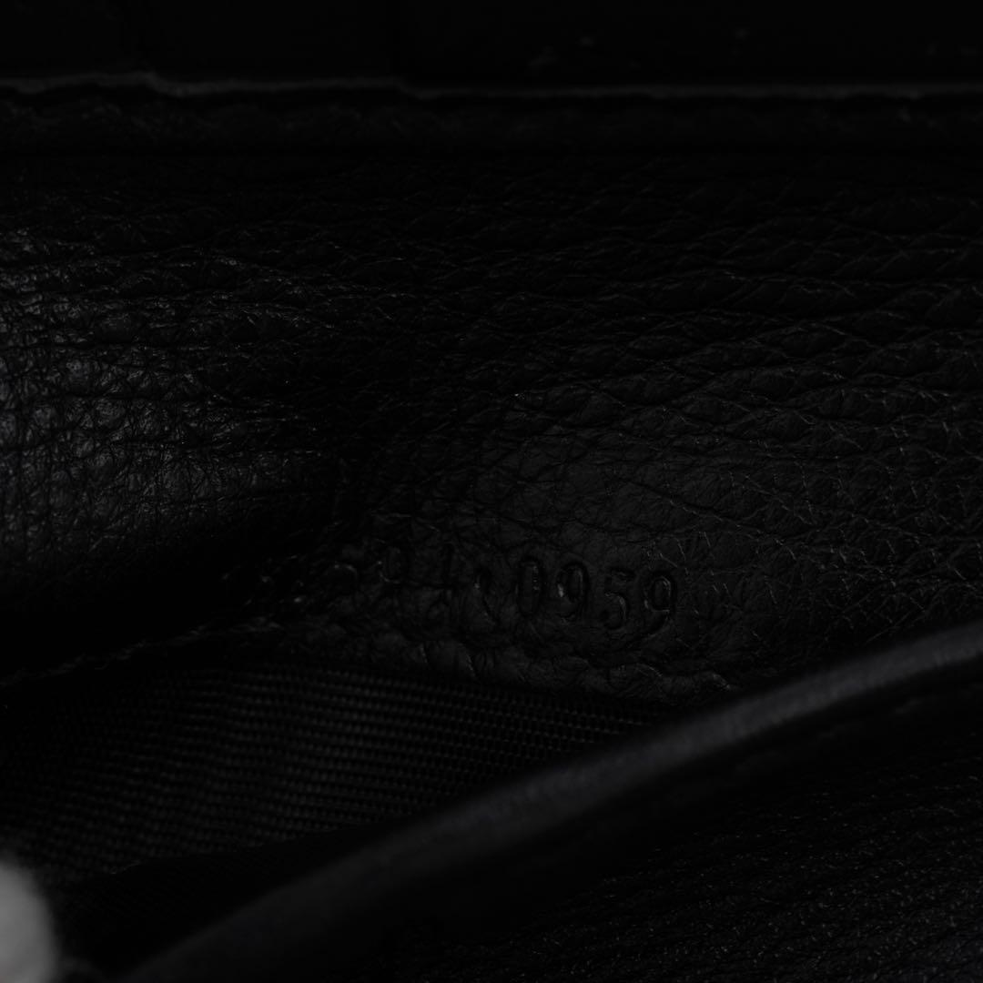 未使用品　GUCCI グッチ　二つ折り財布　レザー×キャンバス　GG柄　ブラック