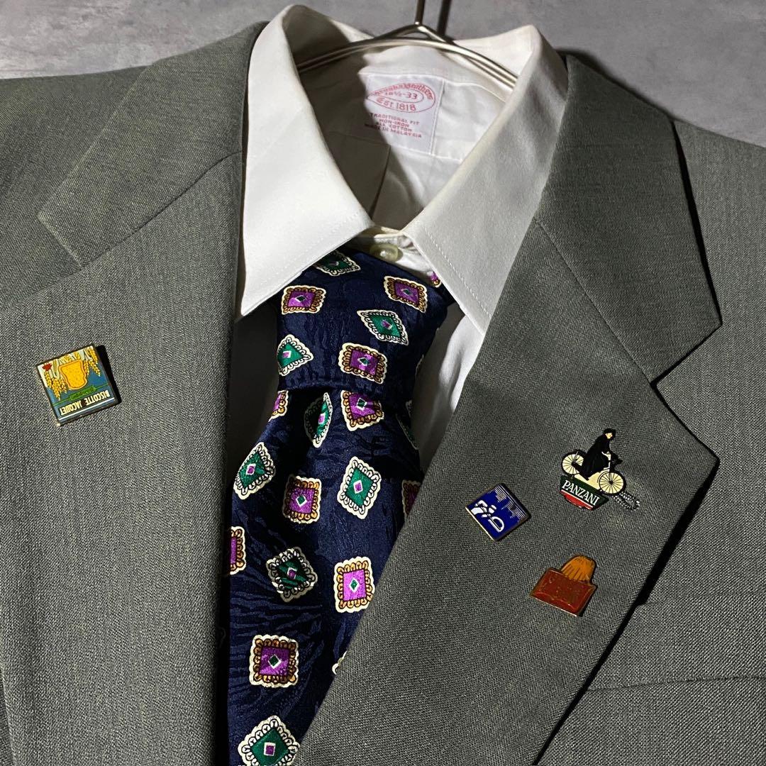 90s vintage レトロセットアップ スーツ ピンズ No.232成人式