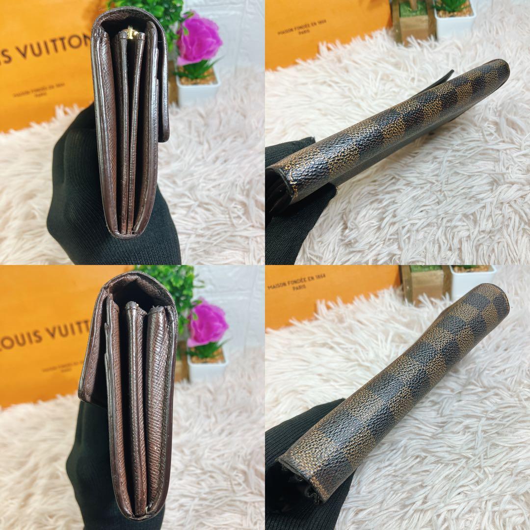ルイヴィトン　ポルトフォイユサラ　ダミエ　長財布　N61734 エベヌ メンズ