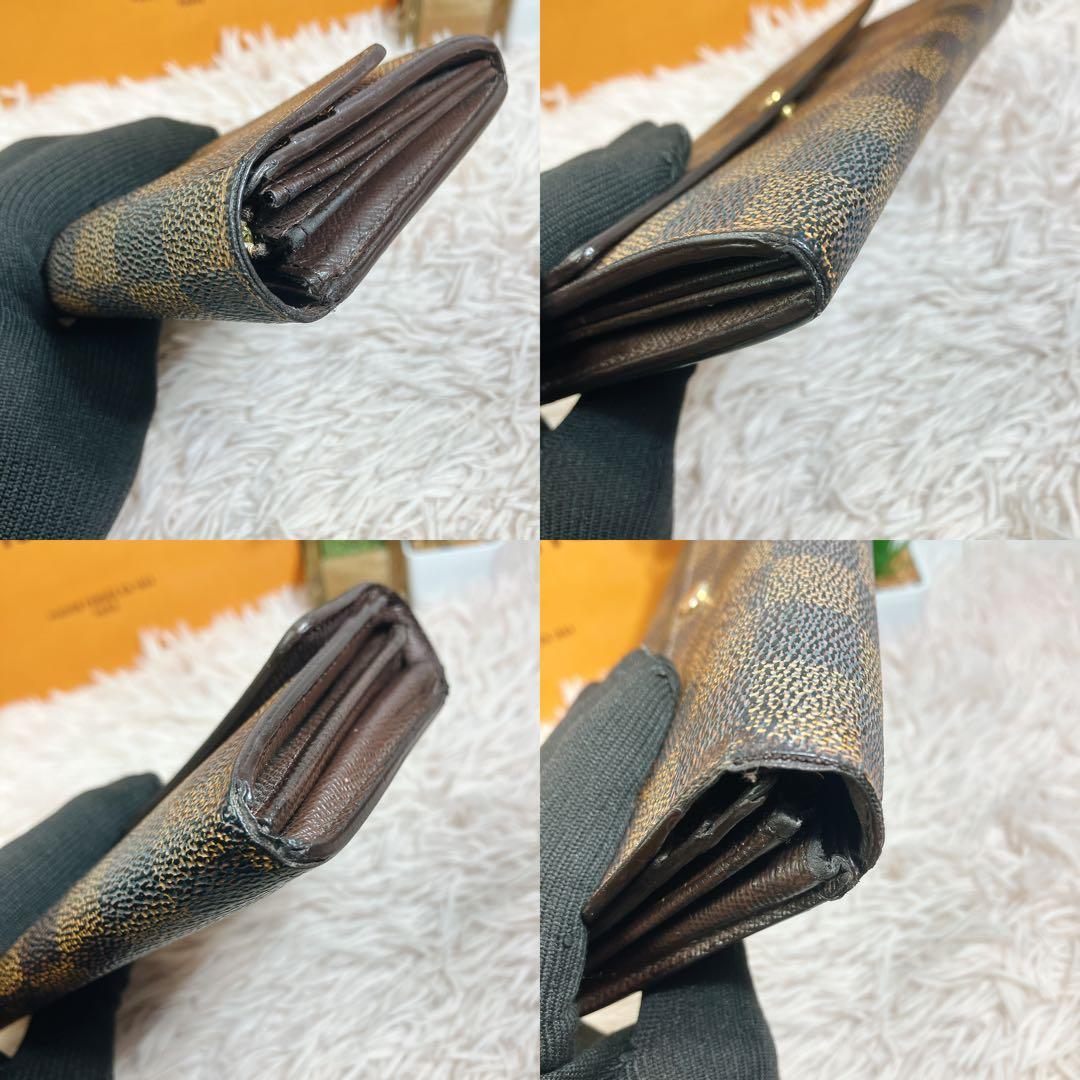 ルイヴィトン　ポルトフォイユサラ　ダミエ　長財布　N61734 エベヌ メンズ