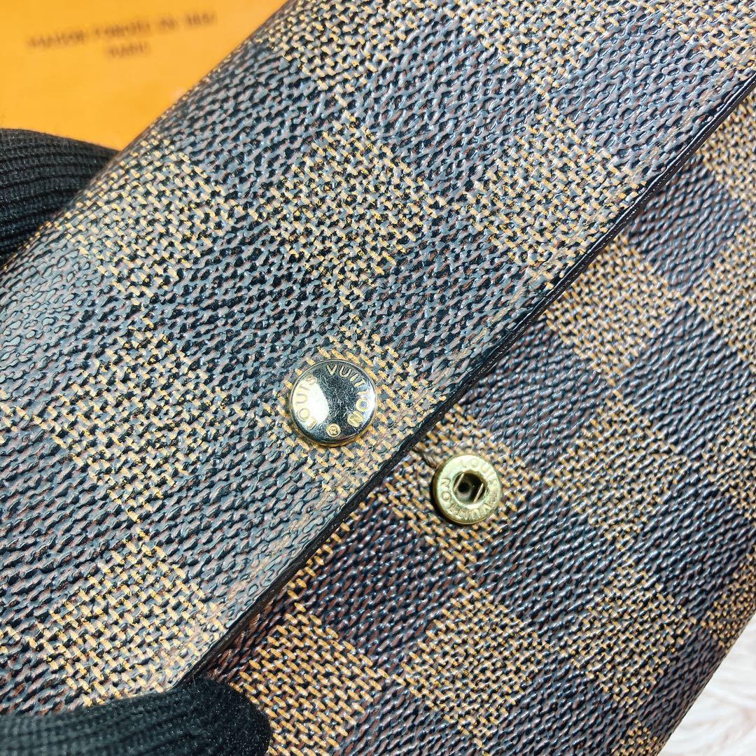 ルイヴィトン　ポルトフォイユサラ　ダミエ　長財布　N61734 エベヌ メンズ