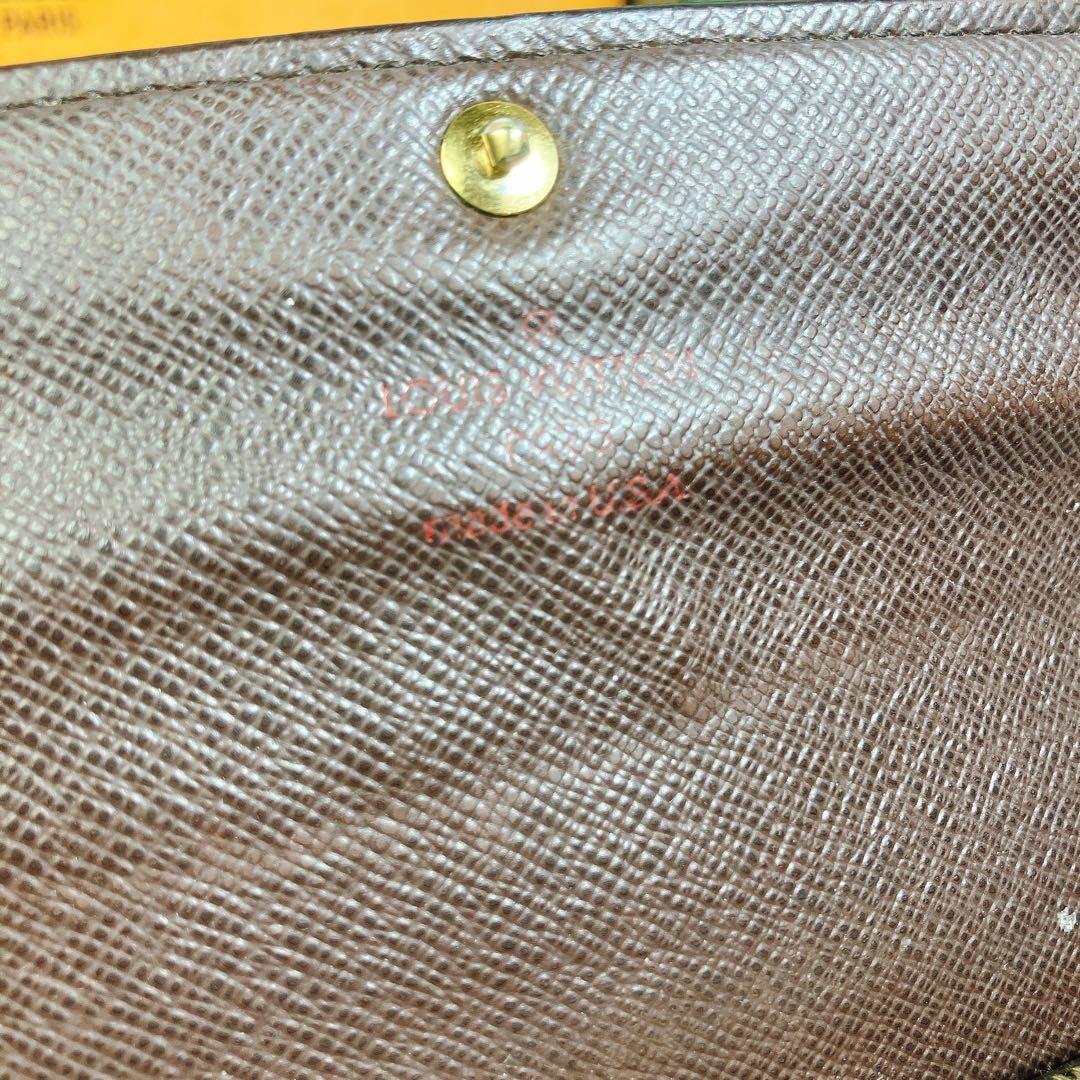 ルイヴィトン　ポルトフォイユサラ　ダミエ　長財布　N61734 エベヌ メンズ