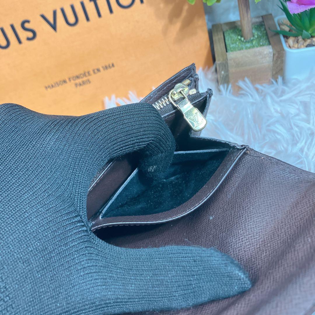 ルイヴィトン　ポルトフォイユサラ　ダミエ　長財布　N61734 エベヌ メンズ