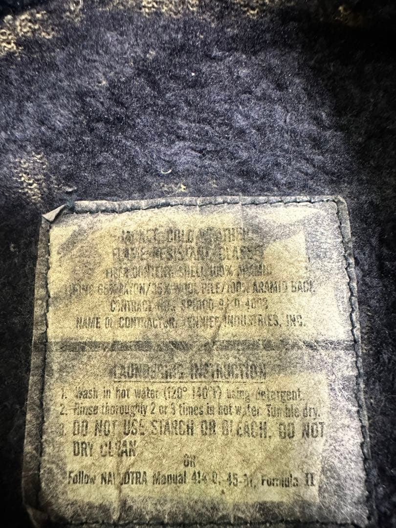 z*n様 90s US.NAVY アラミド A2デッキジャケット　サイズ42 4