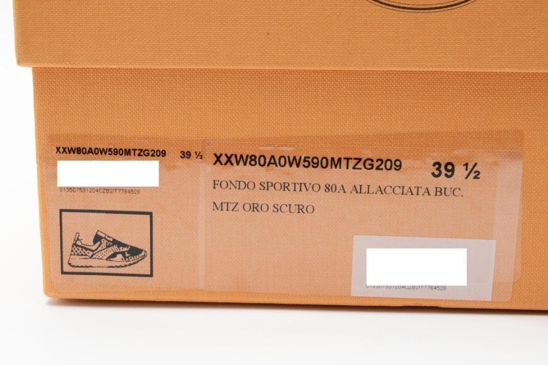 ★未使用・試着程度★トッズ　スニーカー　メタリックゴールド　パンチング　レザー