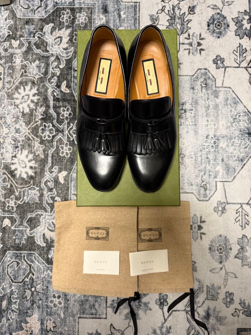 GUCCI　フリンジ　タッセル　ローファー　8 1/2