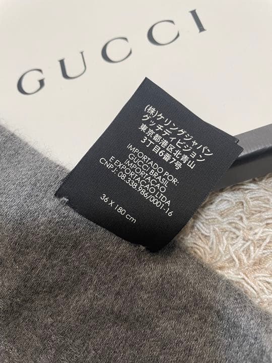 グッチ　カシミヤ　100パーセント　マフラー　ストール