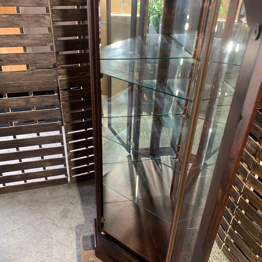 I220\" コーナー ガラスキャビネット アコード ブラウン