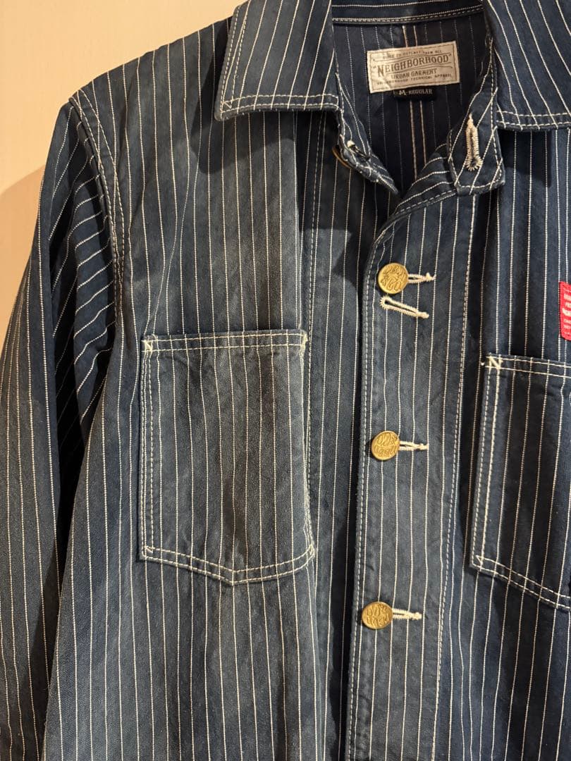 NEIGHBORHOOD ストライプカバーオール Mサイズ