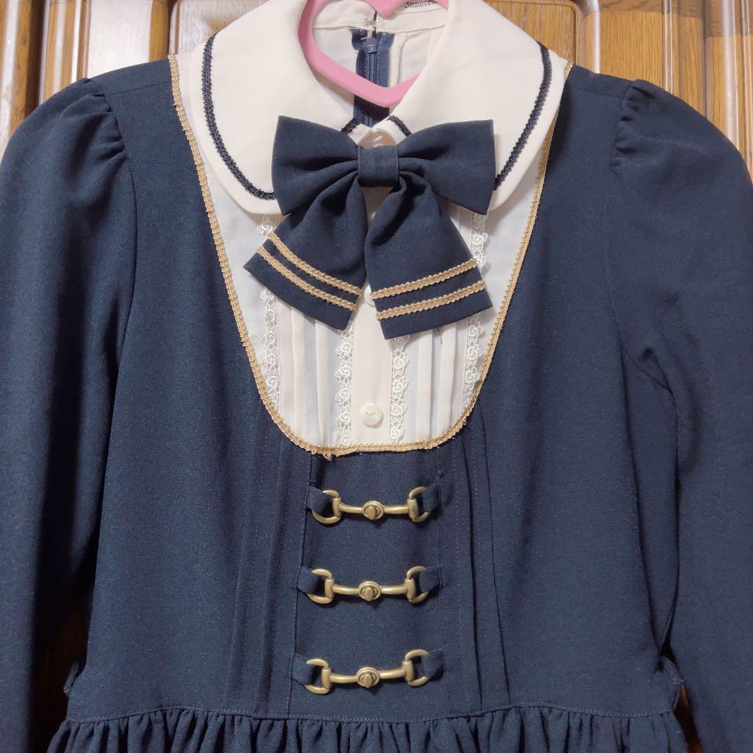 レオポルダワンピース　ネイビー　InnocentWorld イノセントワールド