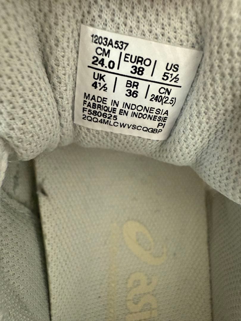 アシックス スニーカー ゲルカヤノ 厚底 靴 白シルバー