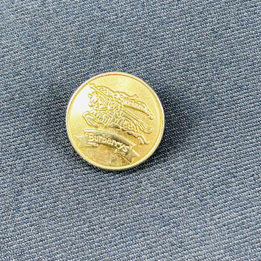 美品　バーバリー Burberryrs ダブルジャケット　紺ブレ　金ボタン