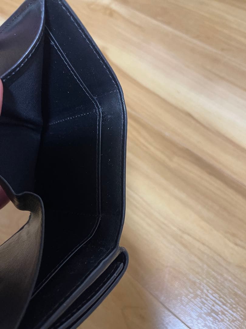 FENDI/フェンディ/三つ折り財布/黒・イエロー/ロゴデザイン/ダイアゴナル