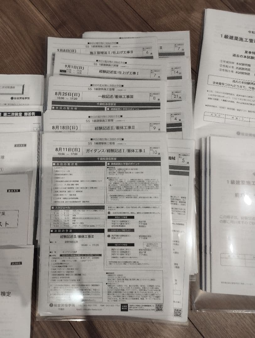【R6年度】一級建築施工管理技士　2次検定　総合資格フルセット