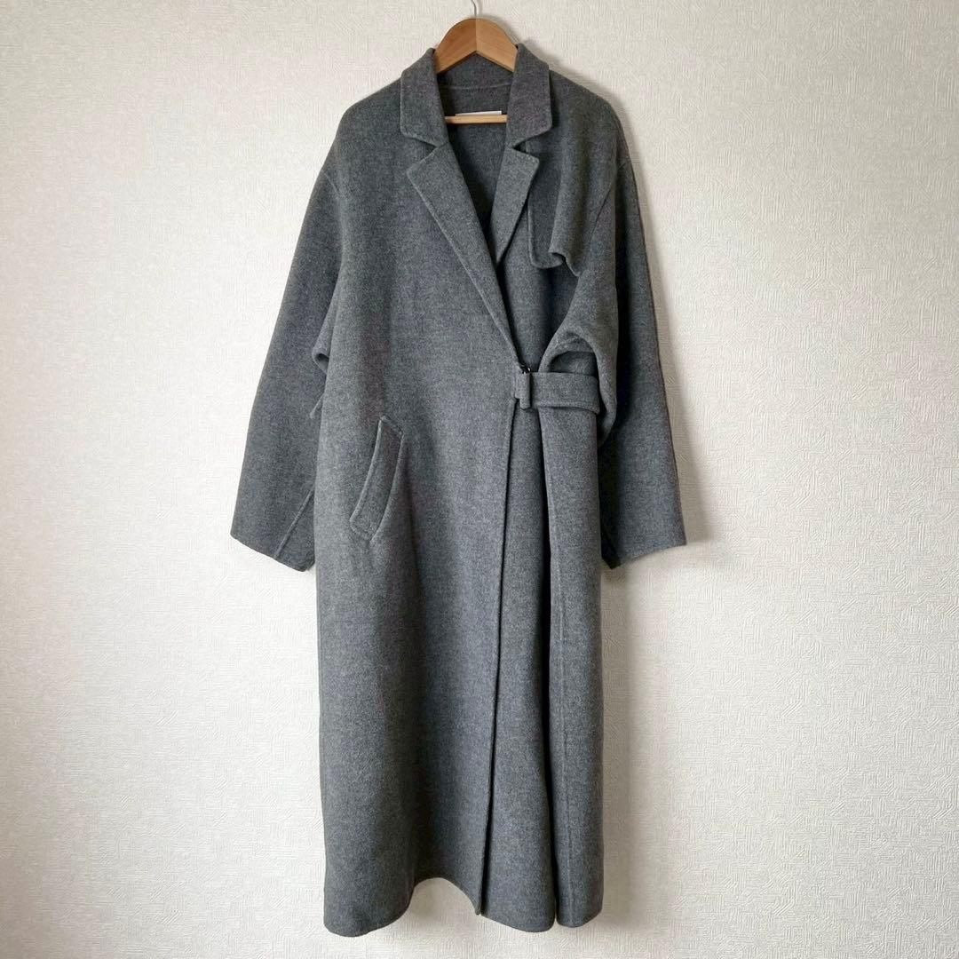 定価7万 LOHEN ロングタロッケンリバーコート グレー