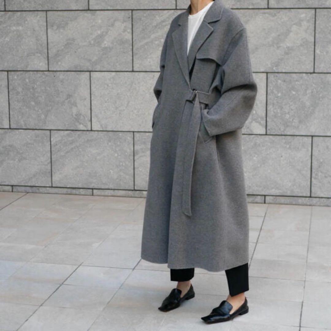 定価7万 LOHEN ロングタロッケンリバーコート グレー