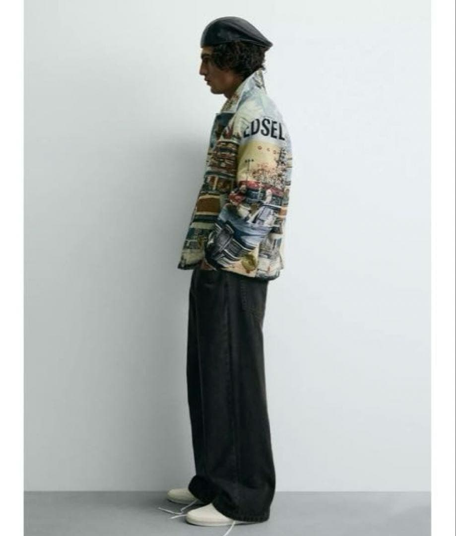 タグ付き新品★ZARAのフォードジャガードパフジャケット★Mサイズ★単一★完売品