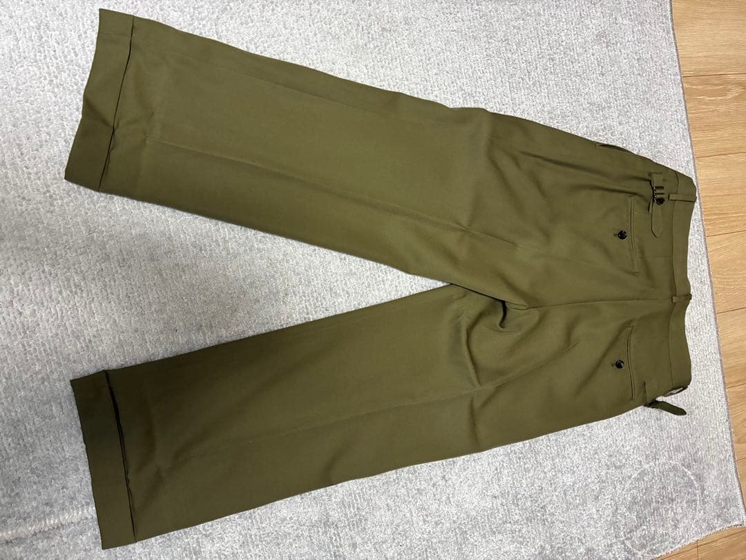 【R7購入美品】エディフィスLA BOUCLE ラブークル　カーキ　ワイドパンツ