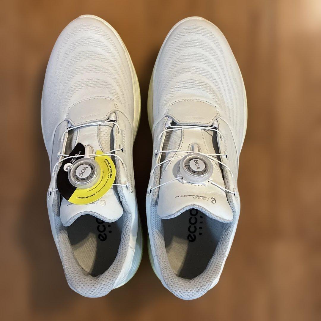 カズちゃんさん専用。ECCO ゴルフシューズ BOAフィット ホワイト