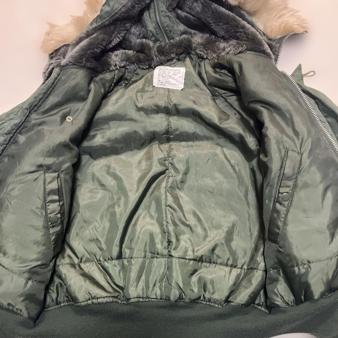 人気商品 90sN-2B 短丈 オリーブ フライトジャケット　USエアフォース