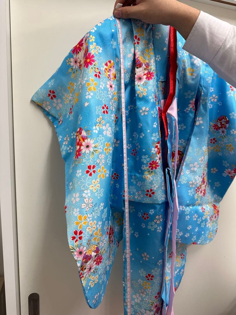 【美品】 七五三 子供 着物 衣裳 5歳 水色 セット