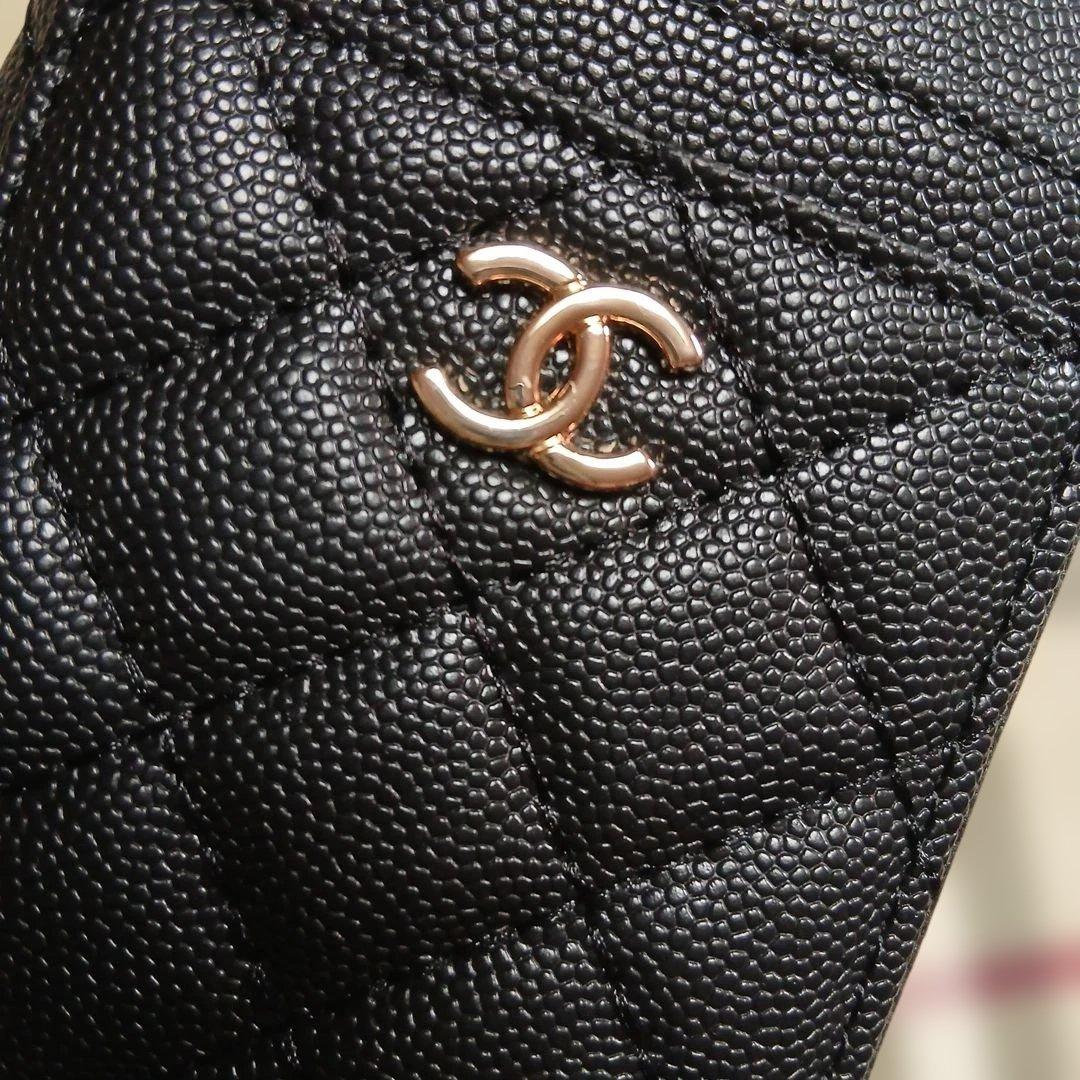 新品未使用　CHANEL ブラック キルティング ケース　カードケース