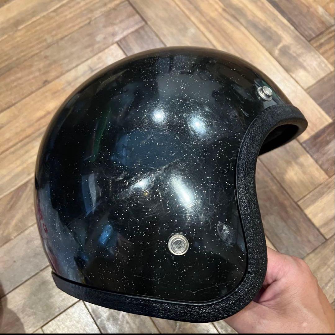 7*0様 ビンテージ　ヘルメット　黒 ラメ