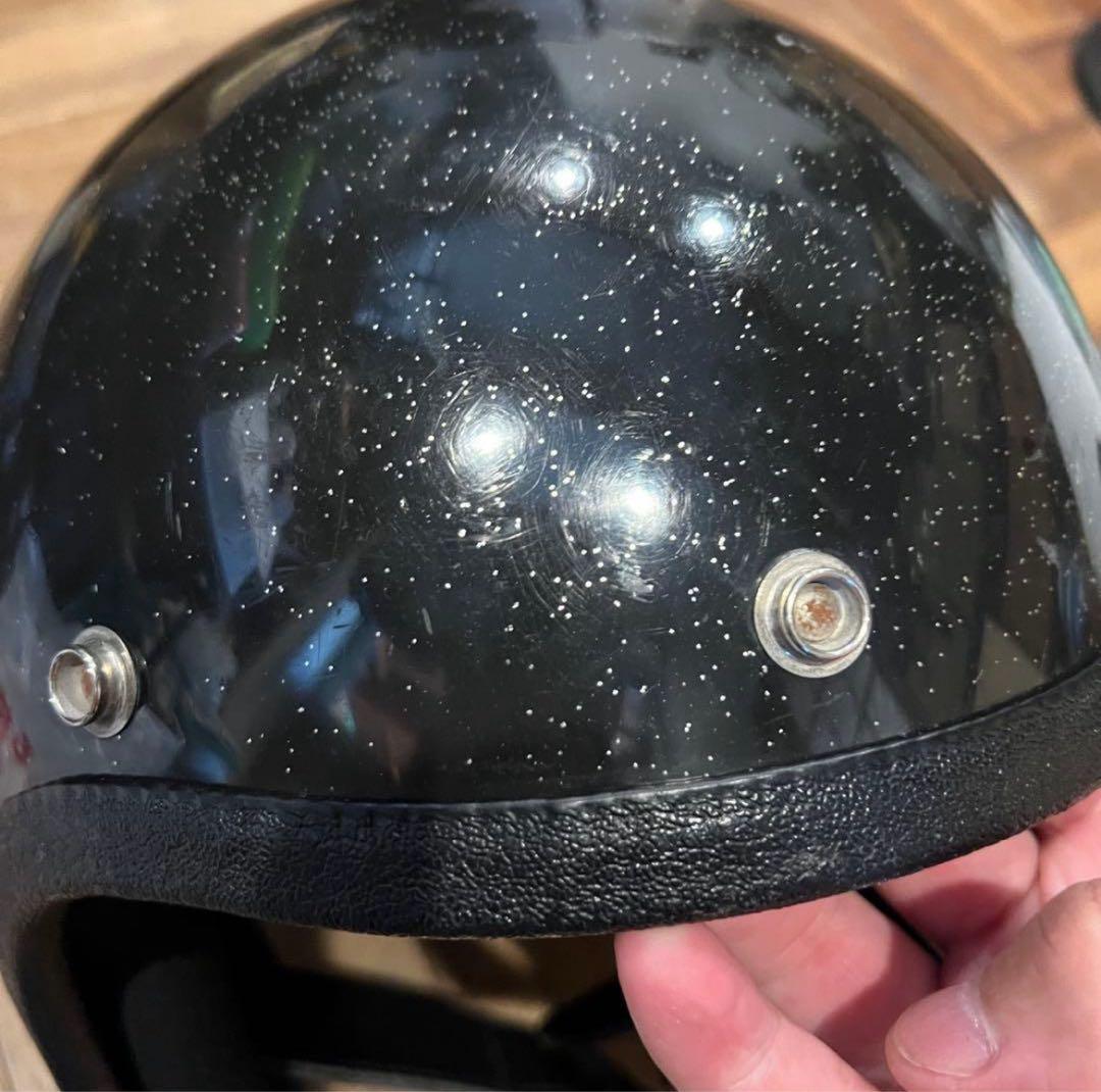 7*0様 ビンテージ　ヘルメット　黒 ラメ