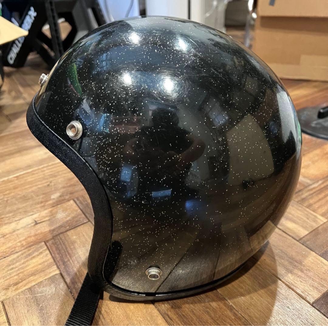 7*0様 ビンテージ　ヘルメット　黒 ラメ