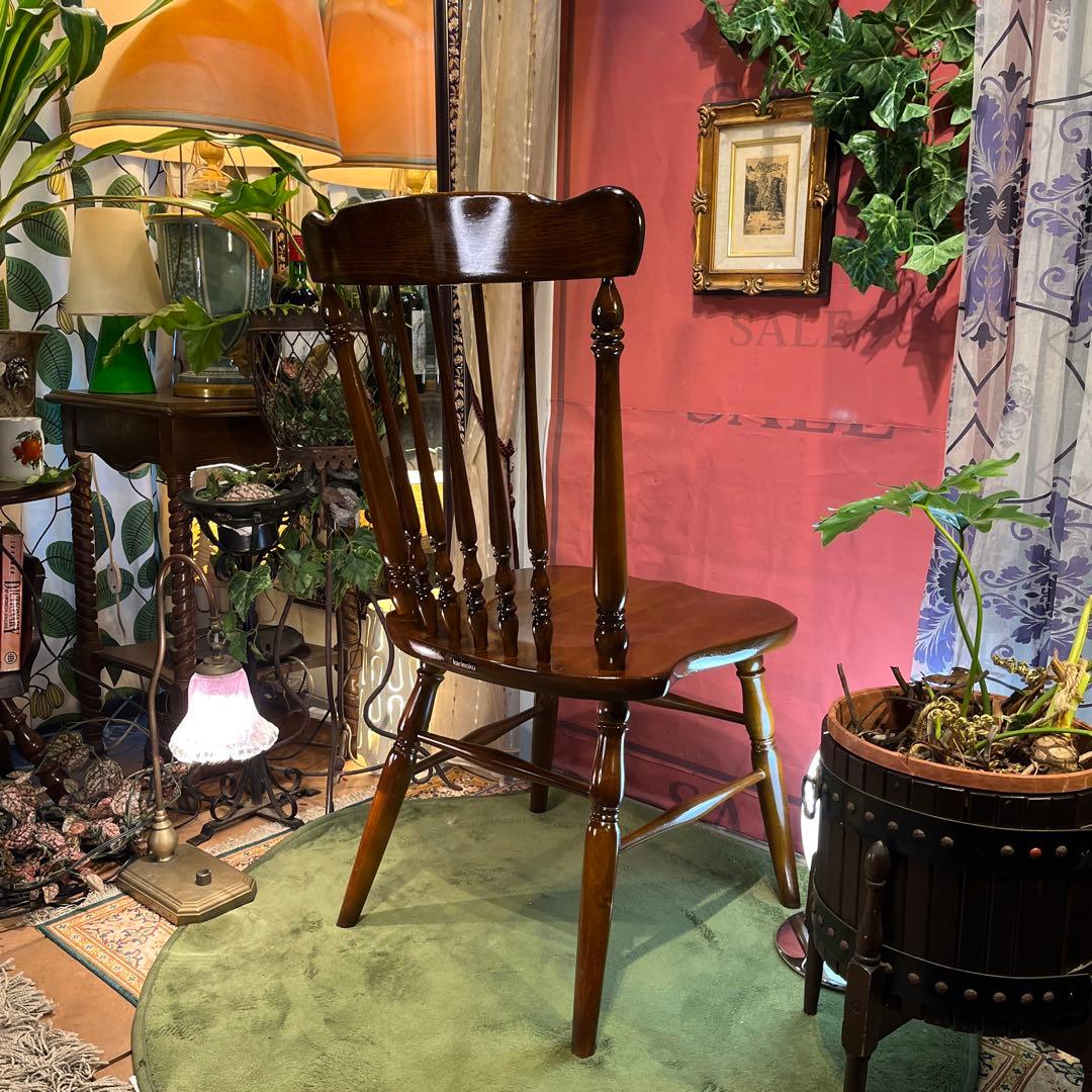 ゆゆゆゆカリモクヴィンテージ スピンドルチェア　コロニアル ウィンザー