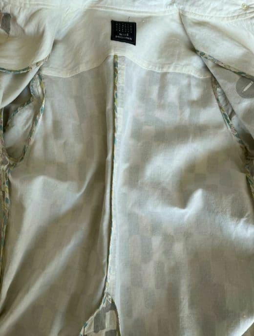 ホワイトグレー チェック柄 ロングコート