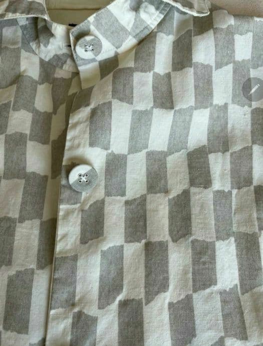 ホワイトグレー チェック柄 ロングコート