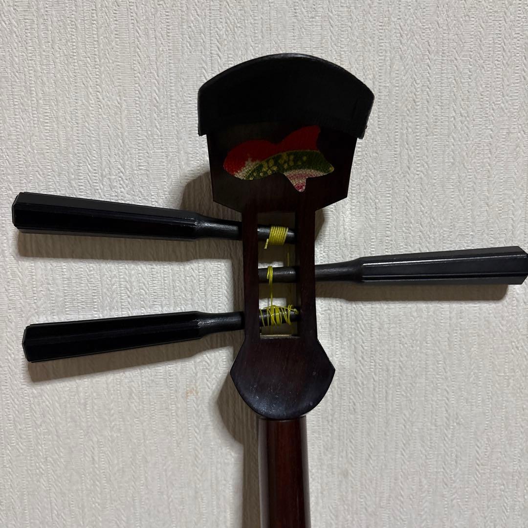 三味線　バチ　三絃駒　木製ハードケース 　和楽器　弦楽器　ケースカバー