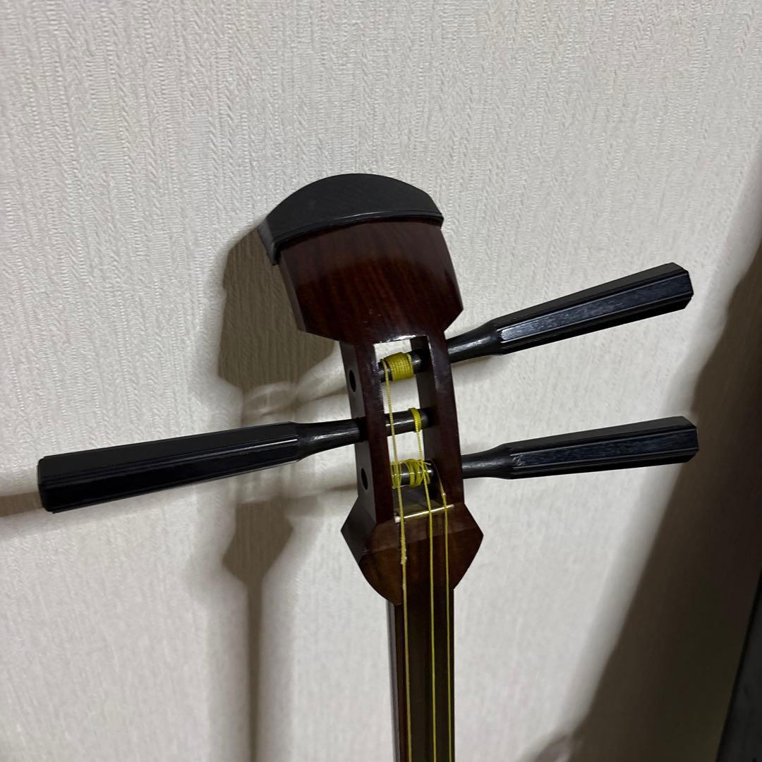 三味線　バチ　三絃駒　木製ハードケース 　和楽器　弦楽器　ケースカバー