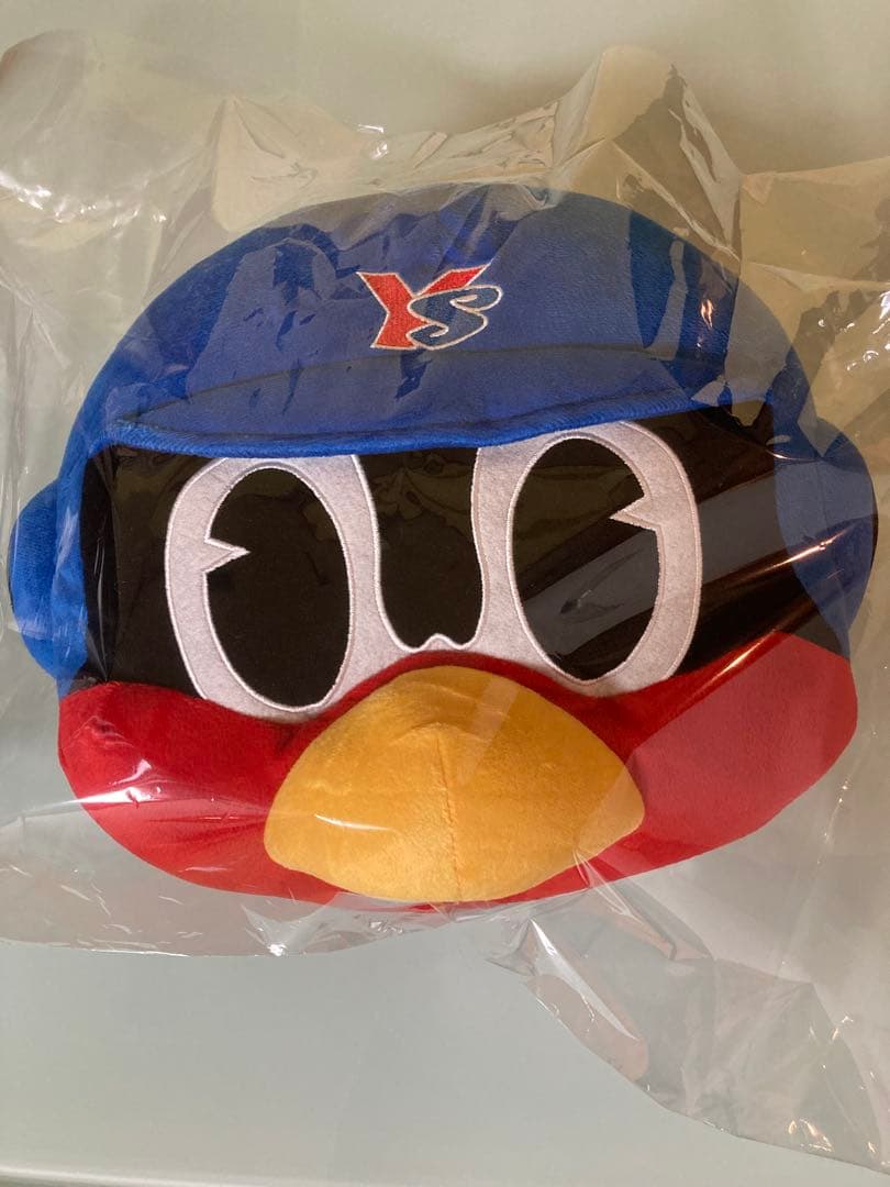 ロゴ　刺繍入り　クッション　つば九郎　顔型クッション 信じられないくらい可愛い