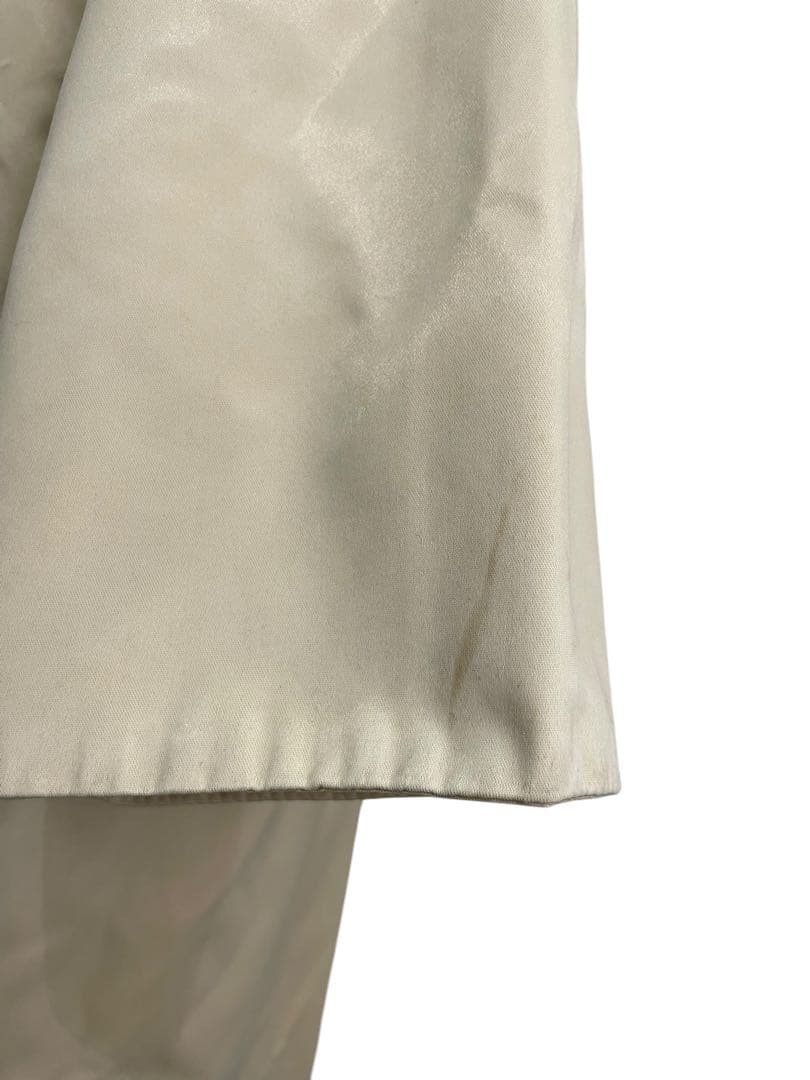 【FENDI】フェンディ　 毛皮　ナイロン　 ステンカラーコート ベージュ　40