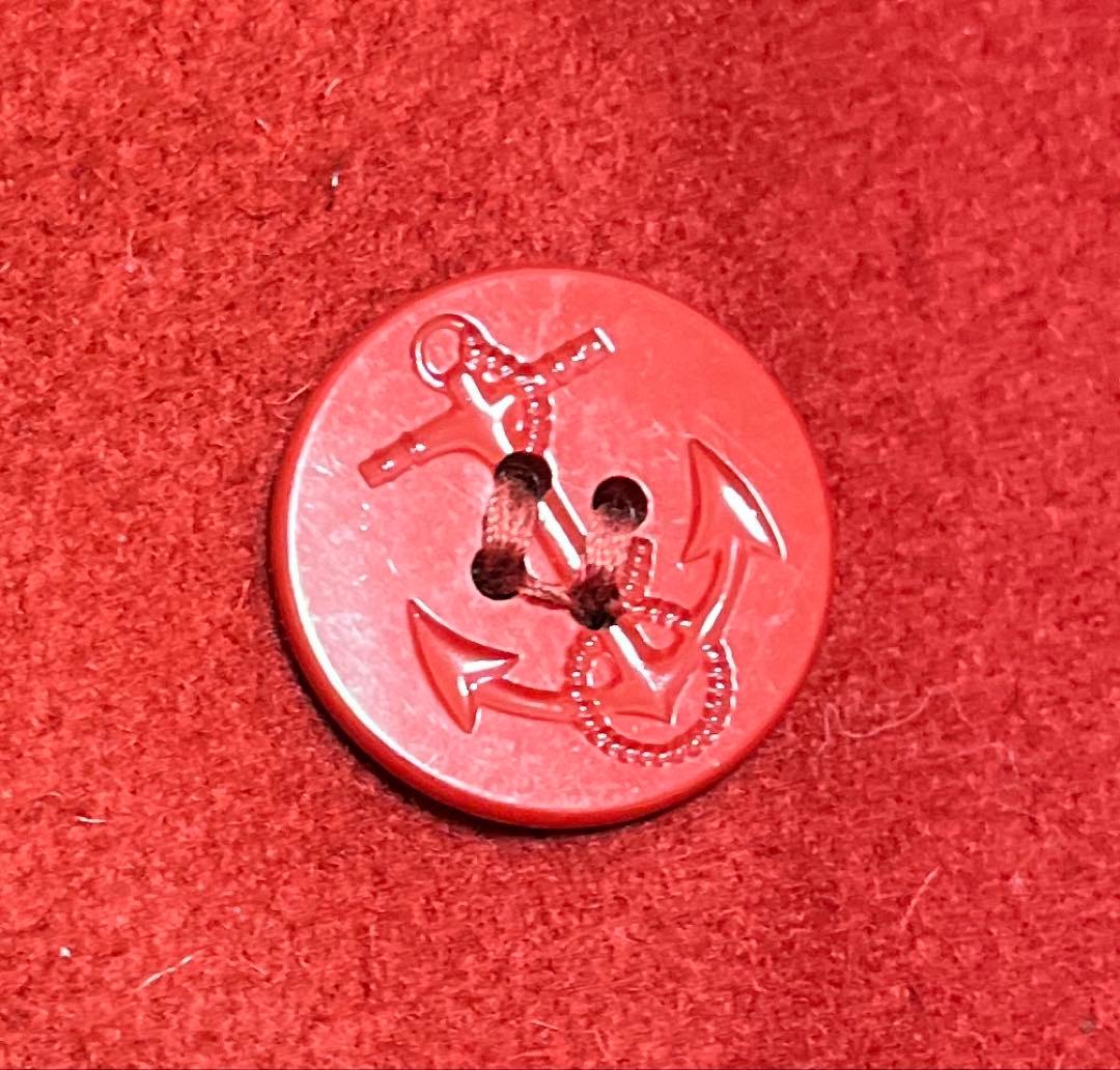 【美品】SCHOTT ピーコート　レッド　サイズ:LARGE(XL)