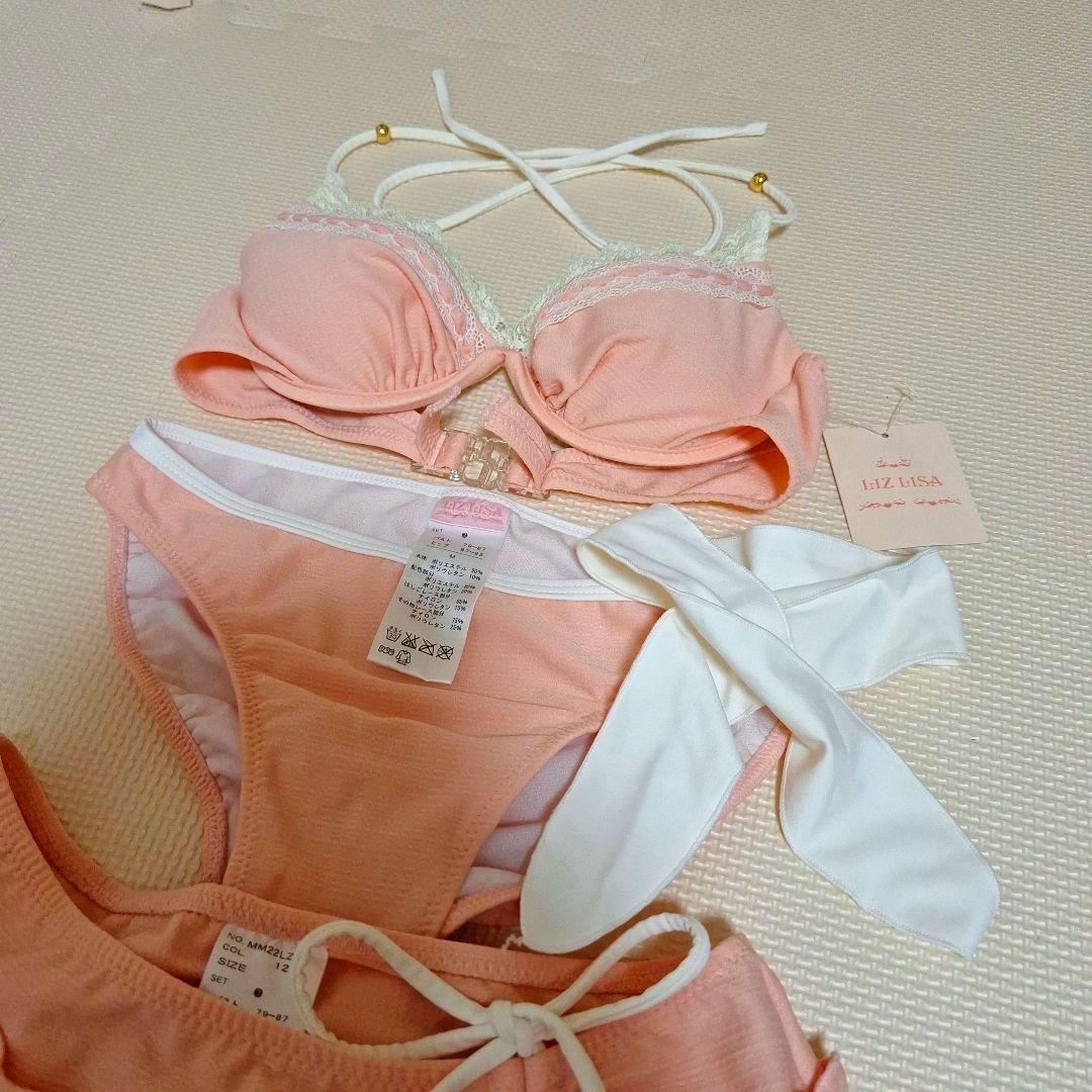 新品未使用LIZ LISA 3点セットピンクフリル セパレート水着 Mサイズ