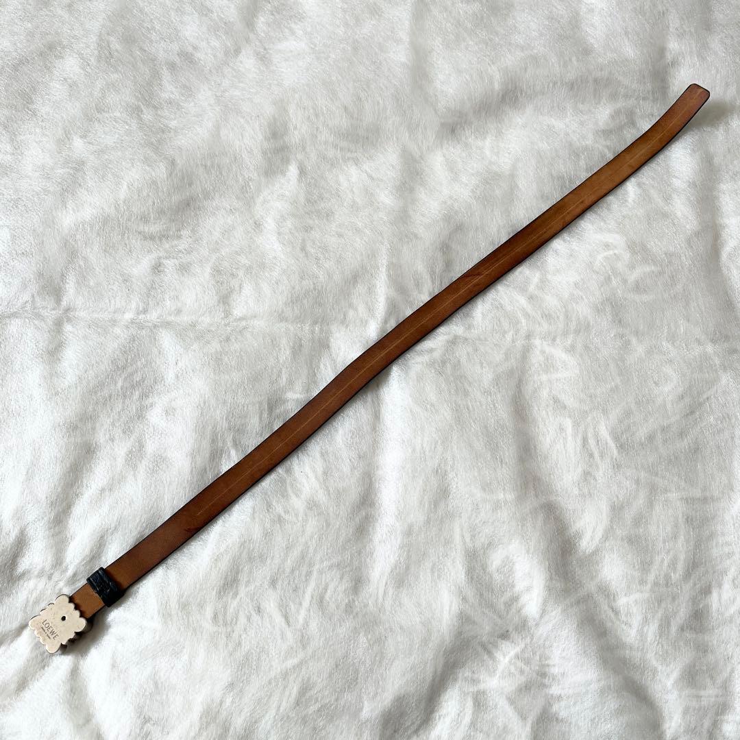 ロエベ　ダブル　ブレスレット　アナグラム　レザー　黒　ブラック　ダブルバングル