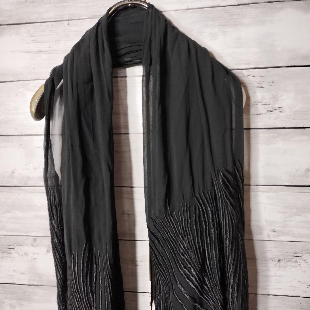 ドリスヴァンノッテン エンブロイダリーストール マフラー ショールシルク