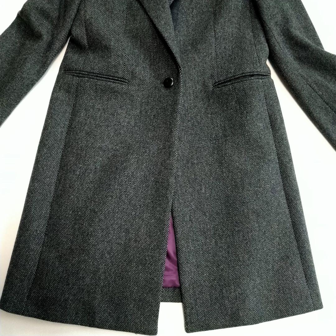 ポールスミスブラック　チェスターコート　カシミヤ混　L　１つボタン