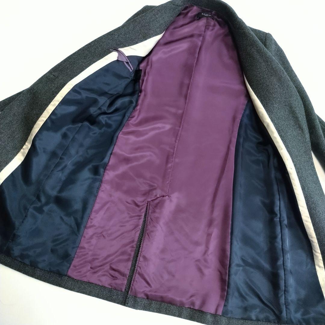 ポールスミスブラック　チェスターコート　カシミヤ混　L　１つボタン