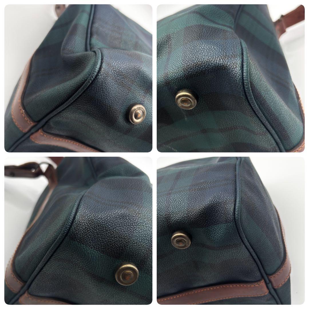 A284 【希少 特大】ポロラルフローレン 大型PVCボストン ブラックウォッチ