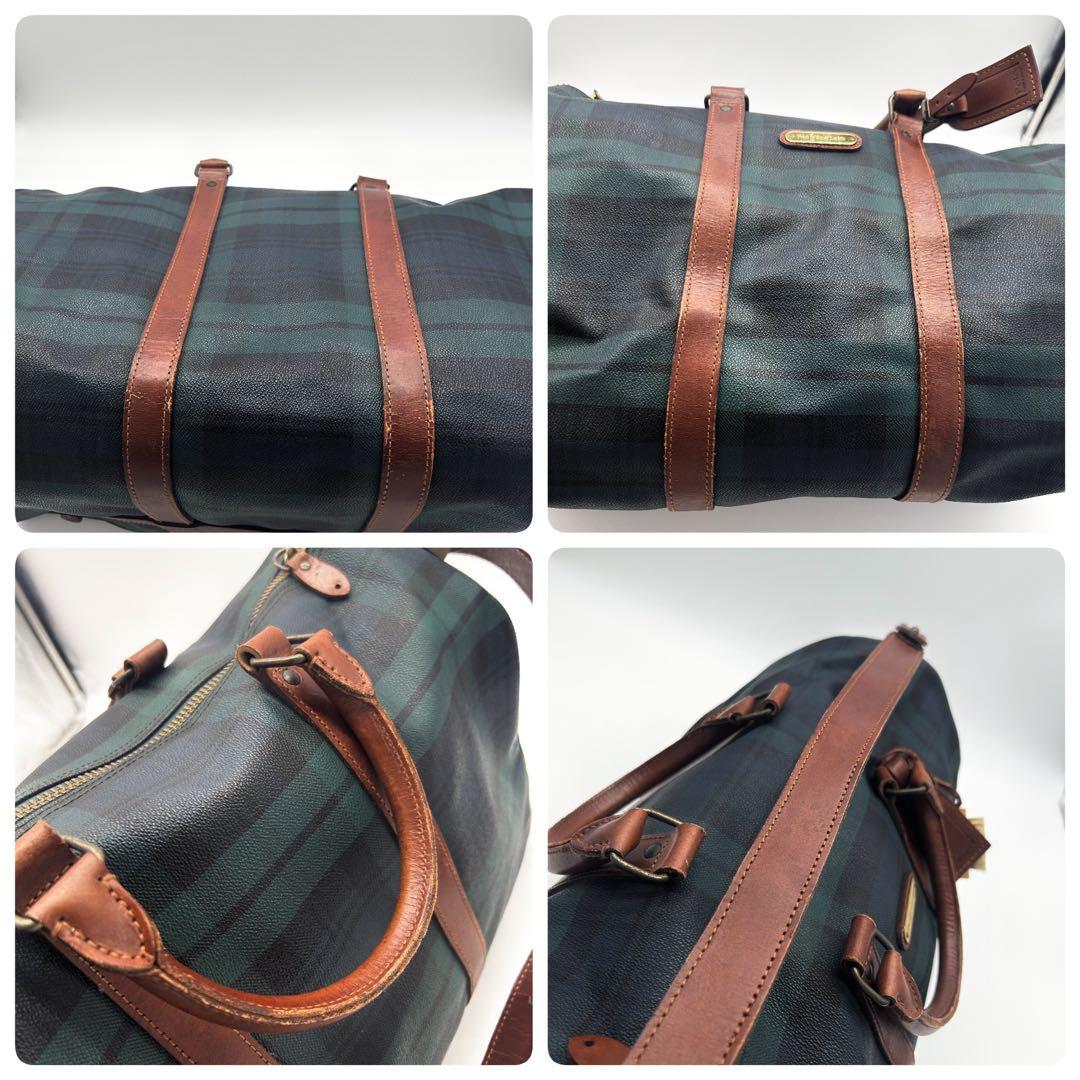 A284 【希少 特大】ポロラルフローレン 大型PVCボストン ブラックウォッチ