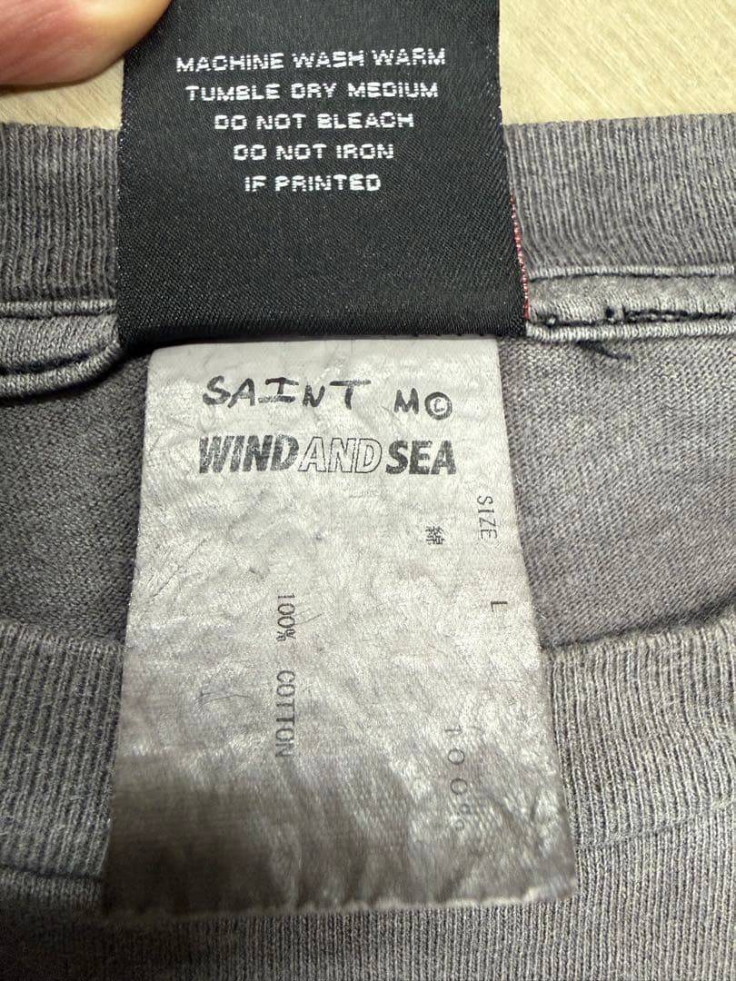 SAINT Mxxxxxx セントマイケル WIND AND SEA ロンT L