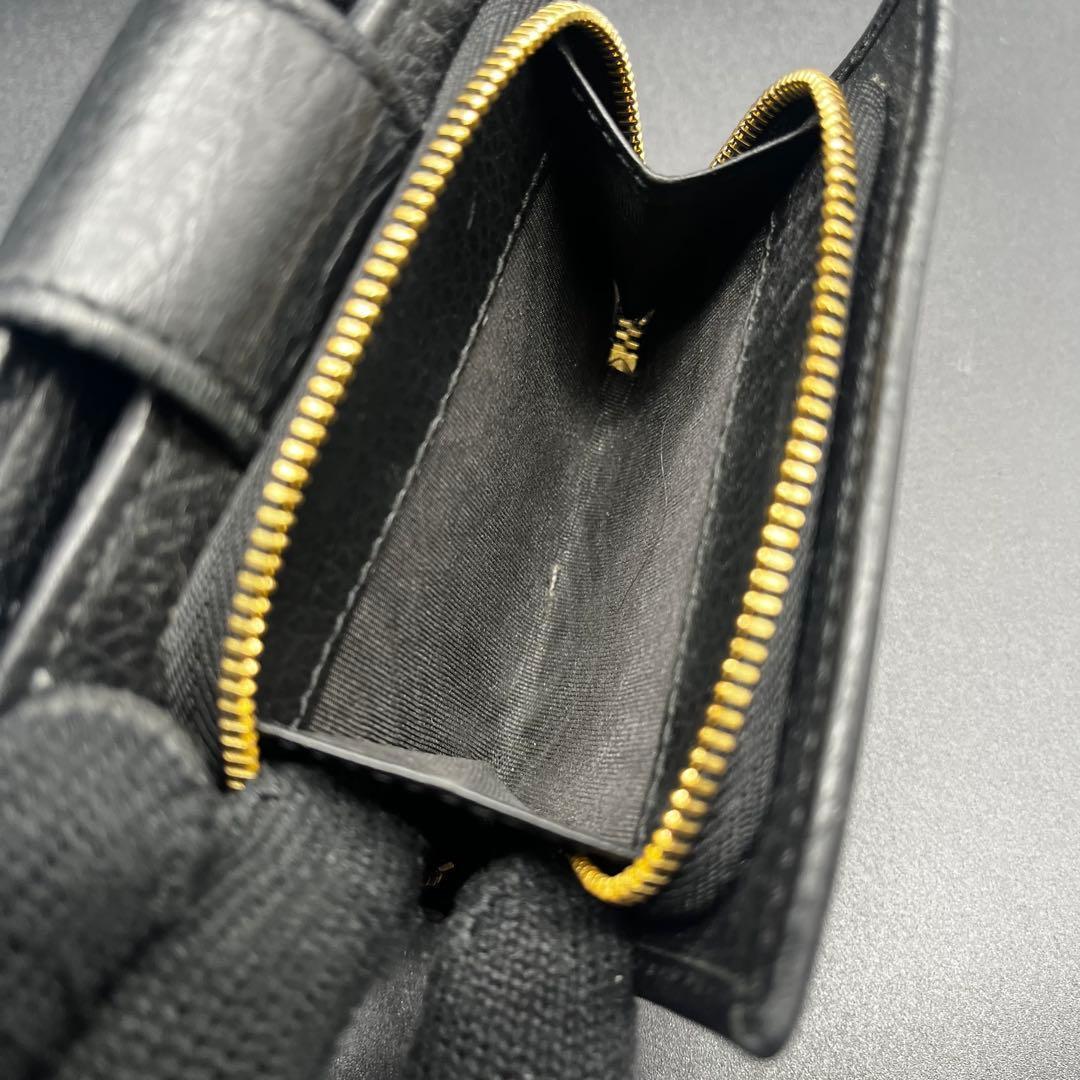 美品✨グッチ 折り財布 コンパクトウォレット マーモント 黒 本革 523193