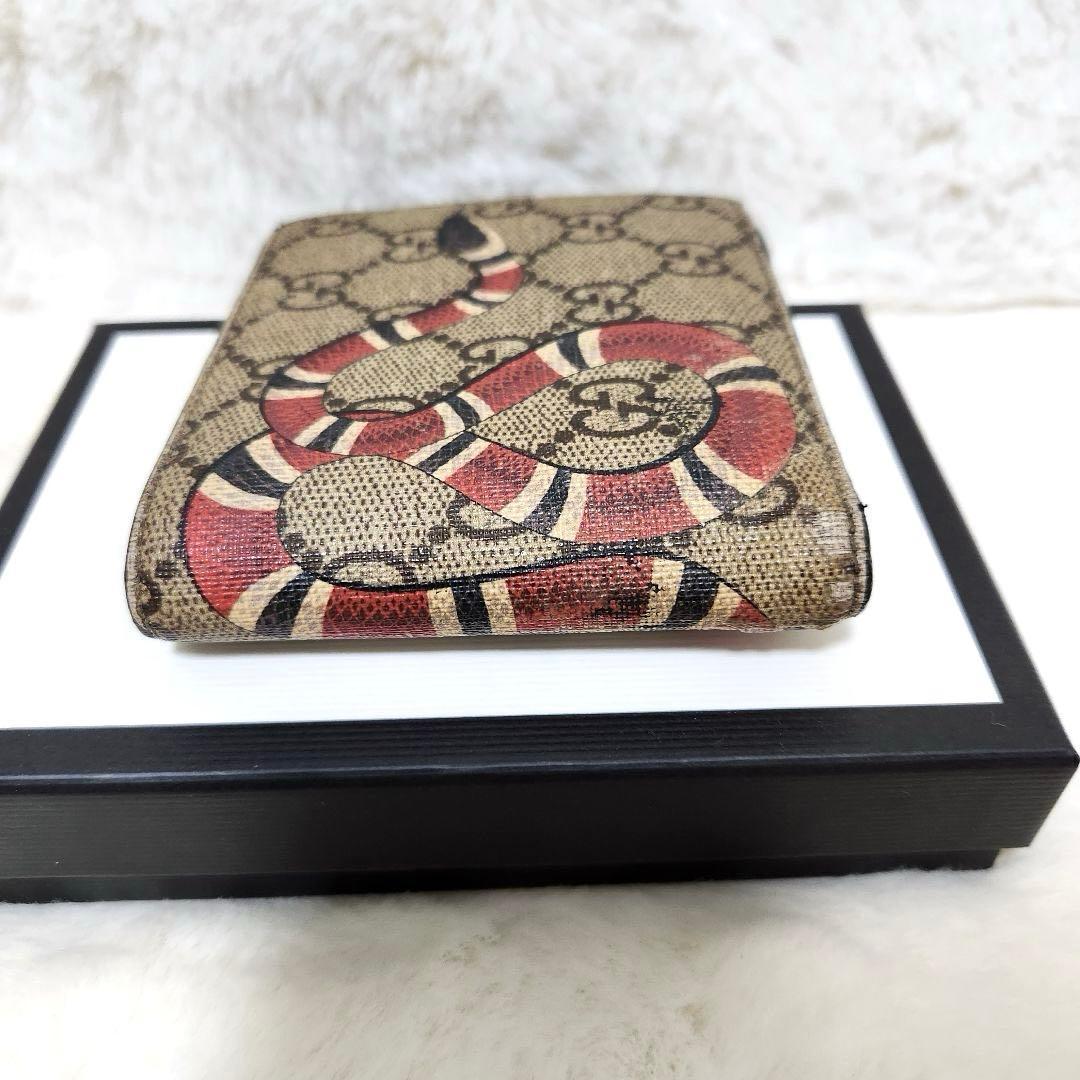 ✨グッチ✨　二つ折り　小銭入れ　スネーク　アニマエリ　ケース　PVC